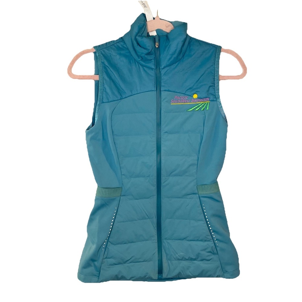 Lululemon Down for It All Vest Womens 2 Oceanic Blue Goose Down 700 Insulated